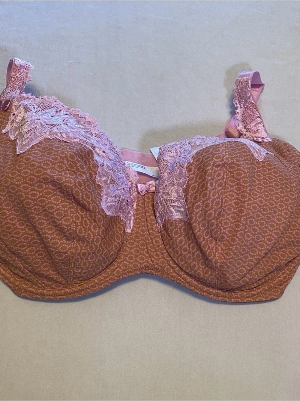 Bras N Things Sapphire full coverage underwire bra rust geometric print contrast